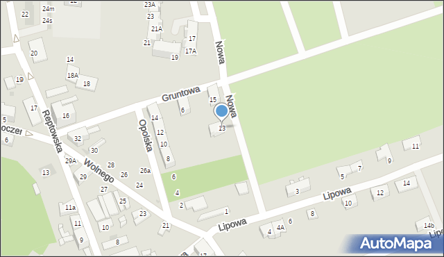 Bytom, Nowa, 13, mapa Bytomia