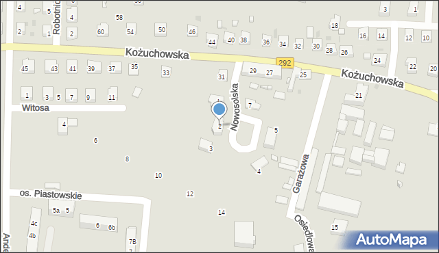 Bytom Odrzański, Nowosolska, 2, mapa Bytom Odrzański