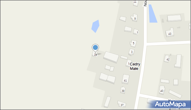 Cedry Małe, Nowa, 1a, mapa Cedry Małe