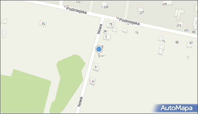 Chechło Pierwsze, Nowa, 7, mapa Chechło Pierwsze