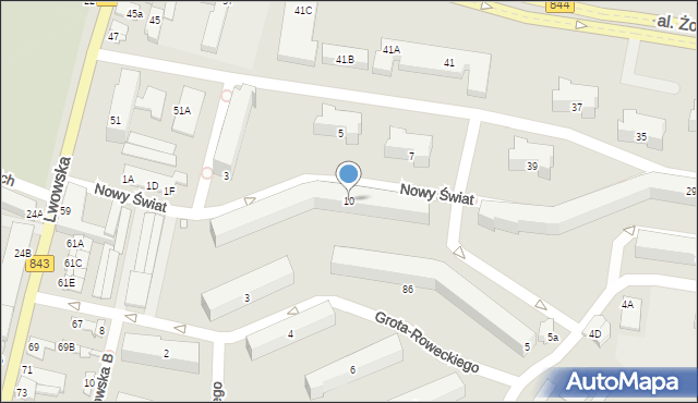 Chełm, Nowy Świat, 10, mapa Chełma