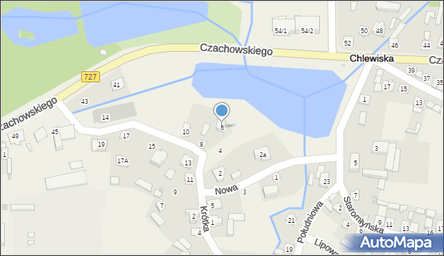 Chlewiska, Nowa, 6, mapa Chlewiska