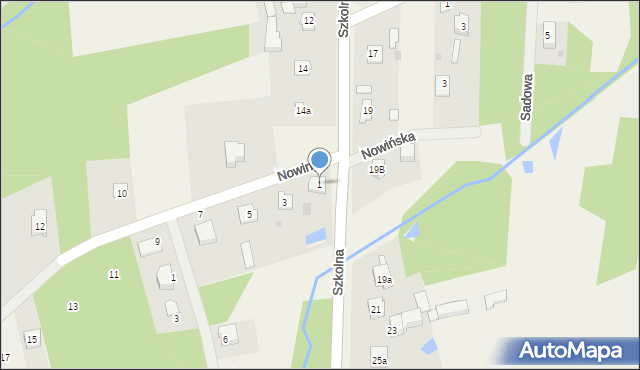 Chlewiska, Nowiny, 1, mapa Chlewiska