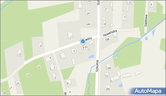 Chlewiska, Nowiny, 3, mapa Chlewiska