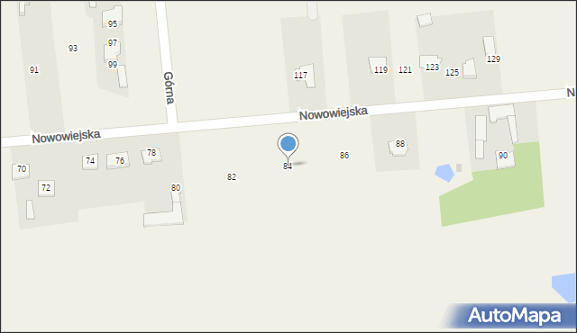 Chodów, Nowowiejska, 84, mapa Chodów