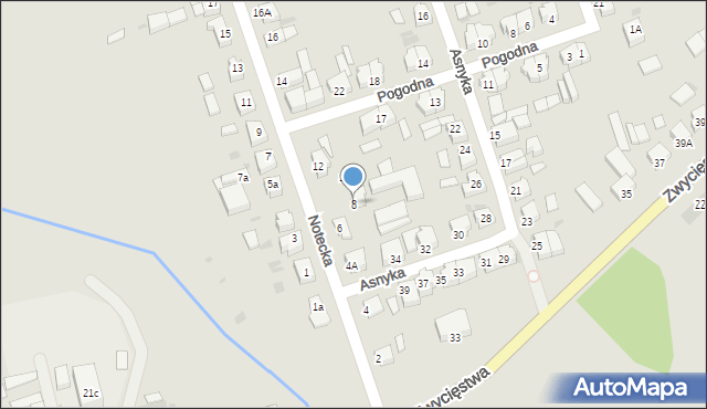 Chodzież, Notecka, 8, mapa Chodzież