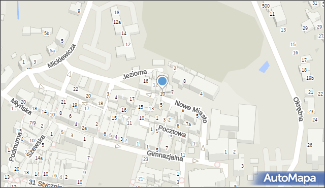 Chojnice, Nowe Miasto, 10, mapa Chojnic