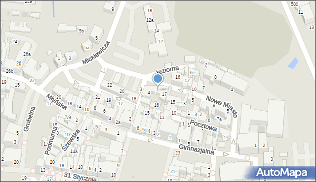 Chojnice, Nowe Miasto, 19, mapa Chojnic