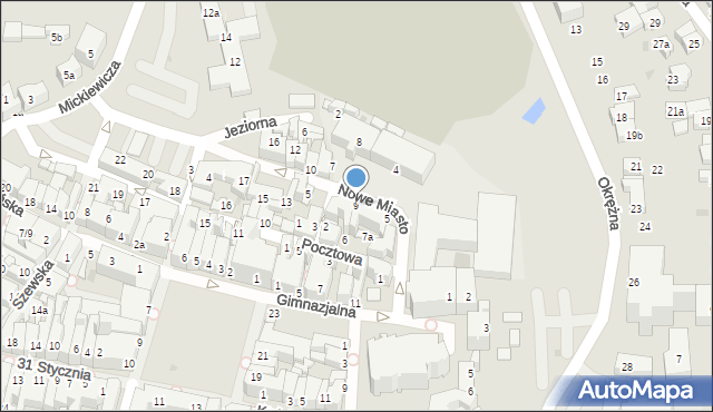 Chojnice, Nowe Miasto, 9, mapa Chojnic