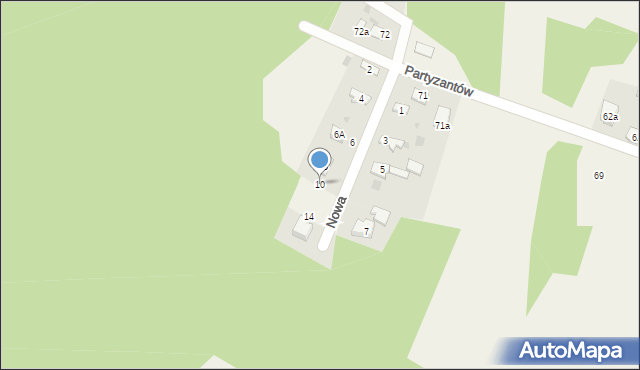 Choroń, Nowa, 10, mapa Choroń