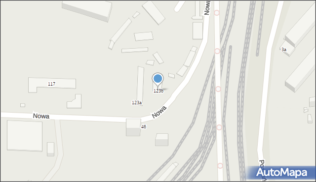 Chorzów, Nowa, 123b, mapa Chorzów