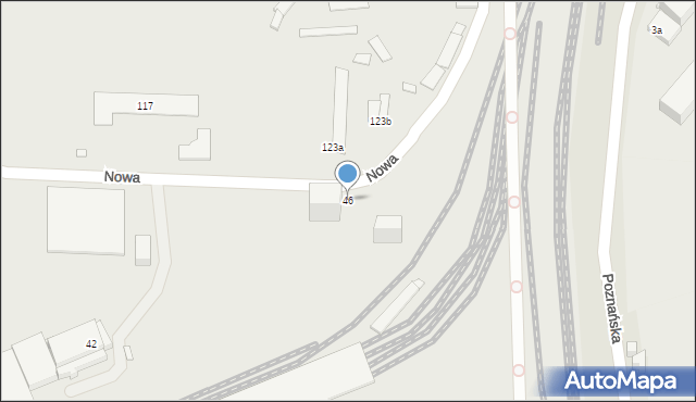 Chorzów, Nowa, 46, mapa Chorzów