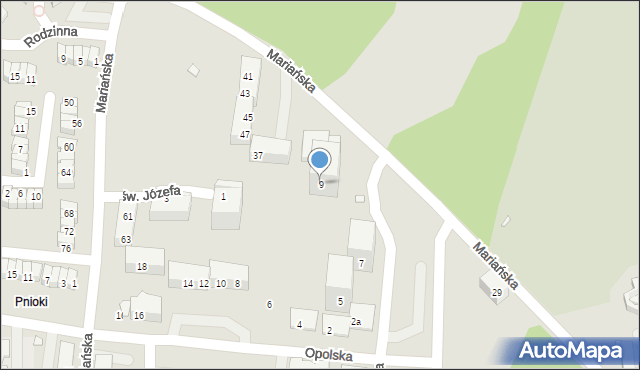 Chorzów, Nowaka Ignacego, dr., 9, mapa Chorzów