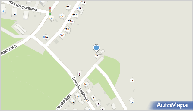 Chrzanów, Nowakowskiego Ludwika, por., 1a, mapa Chrzanów