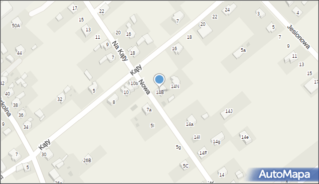 Chudów, Nowa, 14B, mapa Chudów