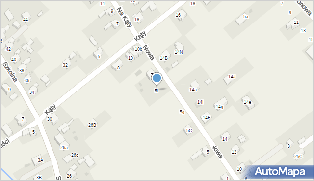 Chudów, Nowa, 5l, mapa Chudów