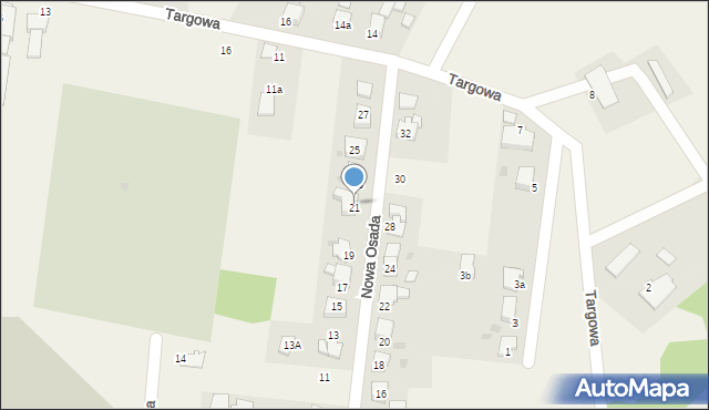 Chybie, Nowa Osada, 21, mapa Chybie