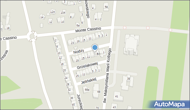 Ciechanów, Nodzykowskiego Bolesława, 7, mapa Ciechanów