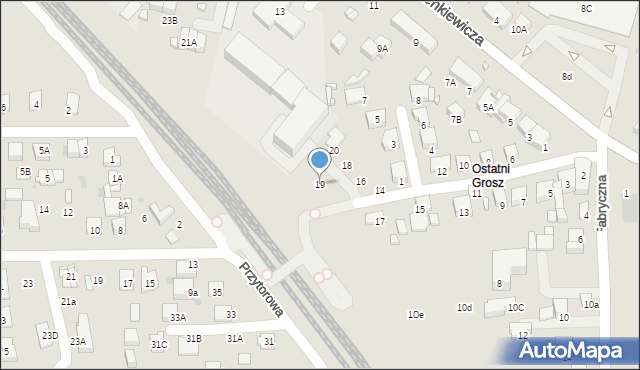 Ciechanów, Nowokolejowa, 19, mapa Ciechanów