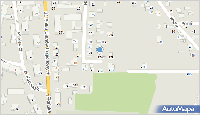 Ciechanów, Nowozagumienna, 37A, mapa Ciechanów