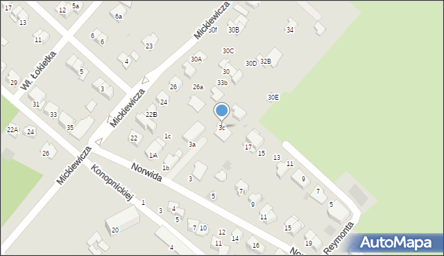 Ciechocinek, Norwida Cypriana Kamila, 3c, mapa Ciechocinek