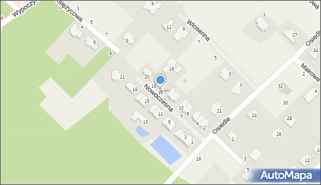 Ciele, Nowoczesna, 16, mapa Ciele