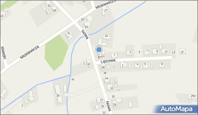 Cisek, Nowa, 40, mapa Cisek
