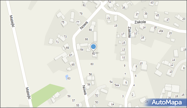 Cisek, Nowa, 62, mapa Cisek
