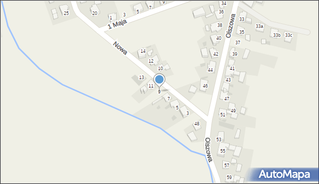Cisek, Nowa, 9, mapa Cisek