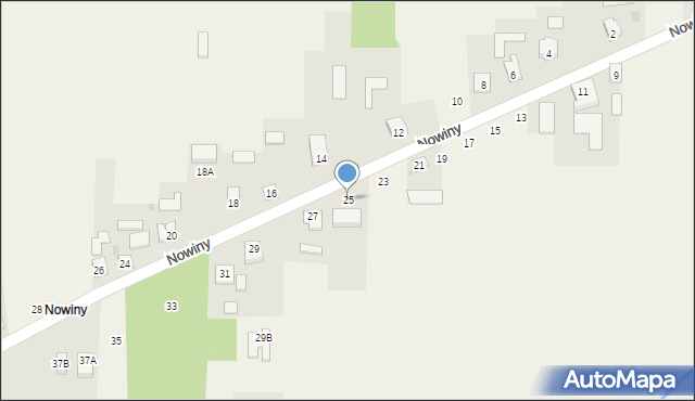 Cisie, Nowiny, 25, mapa Cisie