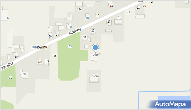 Cisie, Nowiny, 29B, mapa Cisie