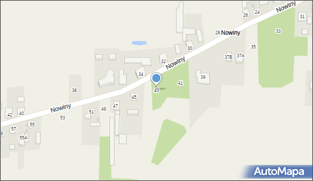 Cisie, Nowiny, 43, mapa Cisie