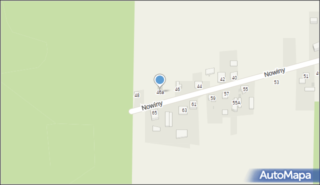 Cisie, Nowiny, 46a, mapa Cisie