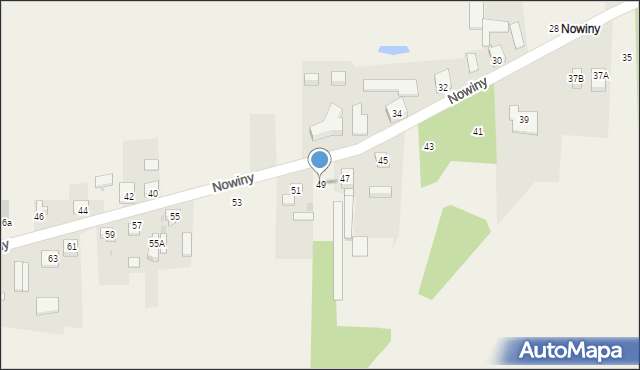 Cisie, Nowiny, 49, mapa Cisie