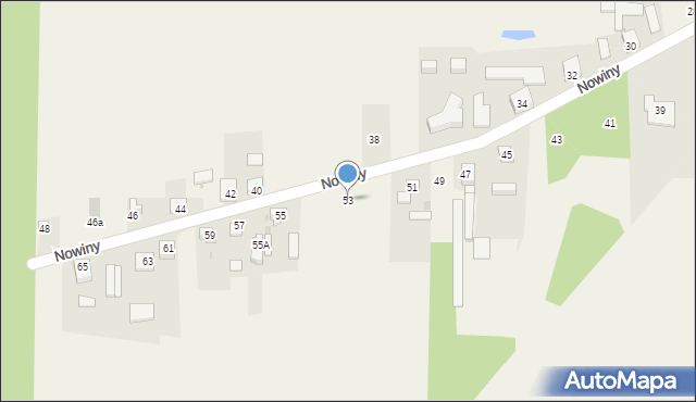 Cisie, Nowiny, 53, mapa Cisie