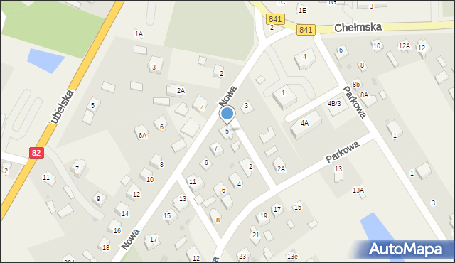 Cyców, Nowa, 5, mapa Cyców