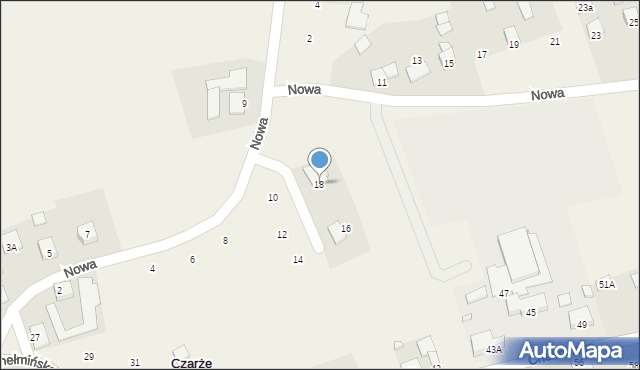 Czarże, Nowa, 18, mapa Czarże