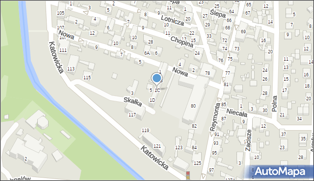 Czeladź, Nowa, 1C, mapa Czeladź