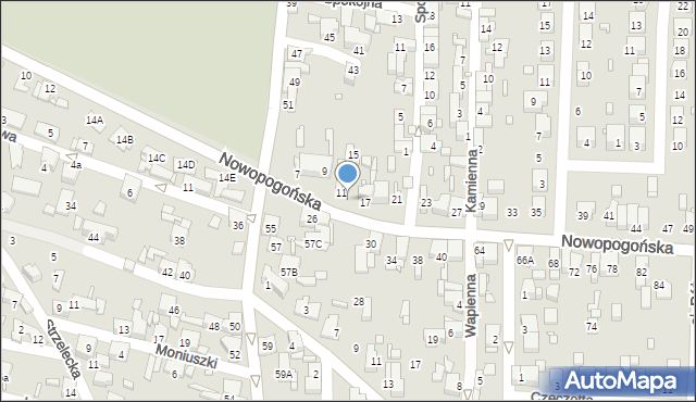 Czeladź, Nowopogońska, 13, mapa Czeladź