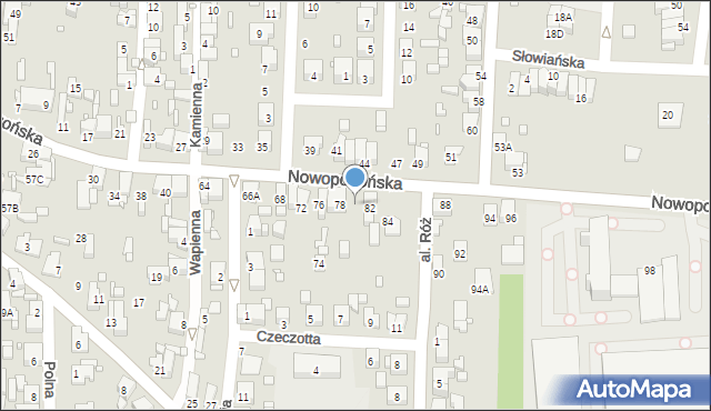 Czeladź, Nowopogońska, 80, mapa Czeladź