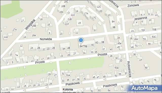 Czeladź, Norwida Cypriana Kamila, 6A, mapa Czeladź
