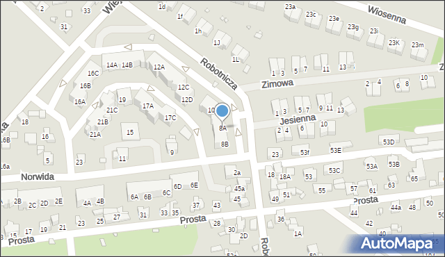Czeladź, Norwida Cypriana Kamila, 8A, mapa Czeladź