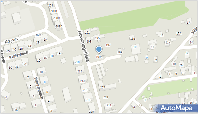 Czeladź, Nowopogońska, 199A, mapa Czeladź
