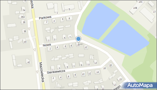 Czerwin, Nowa, 10, mapa Czerwin