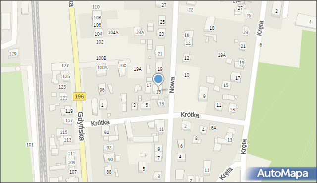 Czerwonak, Nowa, 15, mapa Czerwonak