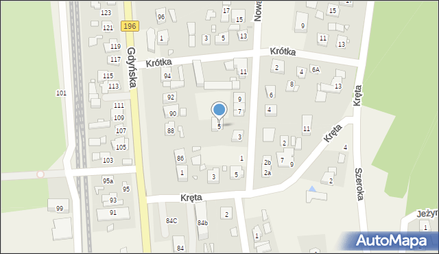 Czerwonak, Nowa, 5, mapa Czerwonak