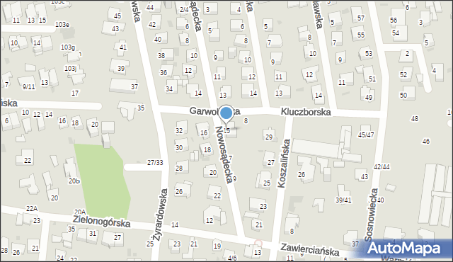 Częstochowa, Nowosądecka, 15, mapa Częstochowy