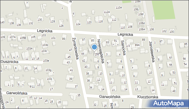 Częstochowa, Nowosądecka, 4, mapa Częstochowy