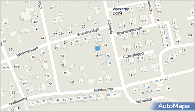 Częstochowa, Norwida Cypriana Kamila, 56A, mapa Częstochowy