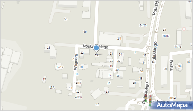 Częstochowa, Noskowskiego Zygmunta, 7A, mapa Częstochowy